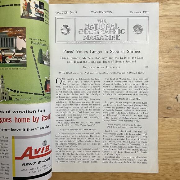 Vintage National Geographic October 1957 Scottish Poets Ballerinas Andalusia - Picture 2 of 8